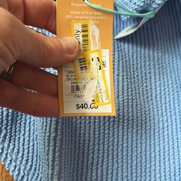 Kona Sol Full Coverage Pucker Textured One Piece Swimsuit Size Large NWT - Picture 6 of 6